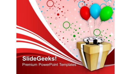 Gift With Balloons Celebrations Events PowerPoint Templates And PowerPoint Themes 1112 Gift With Balloons Celebrations Events PowerPoint Templates And PowerPoint Themes 1112