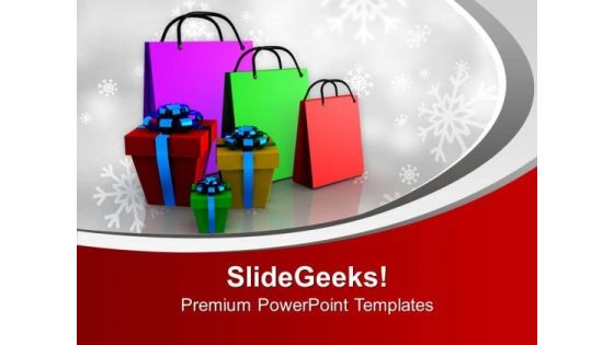 Gifts And Shopping Bags Marketing PowerPoint Templates Ppt Backgrounds For Slides 0113
