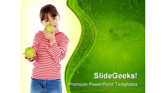 Girl Eating An Apple Food PowerPoint Templates And PowerPoint Backgrounds 0211 Girl Eating An Apple Food PowerPoint Templates And PowerPoint Backgrounds 0211