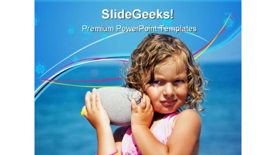 Girl Holds Stones Beach PowerPoint Themes And PowerPoint Slides 0711 Girl Holds Stones Beach PowerPoint Themes And PowerPoint Slides 0711
