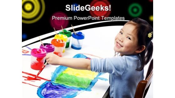 Girl Painting Education PowerPoint Backgrounds And Templates 1210 Girl Painting Education PowerPoint Backgrounds And Templates 1210