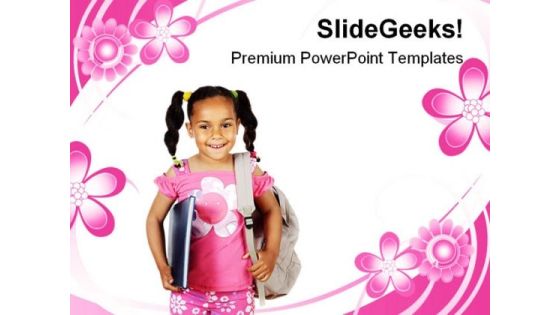 Girl Studying Future PowerPoint Backgrounds And Templates 1210