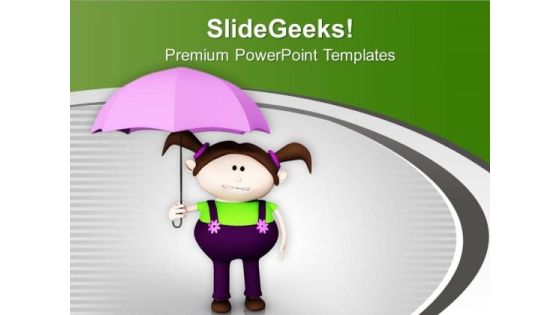 Girl With Umbrella PowerPoint Templates Ppt Backgrounds For Slides 0613 Girl With Umbrella PowerPoint Templates Ppt Backgrounds For Slides 0613