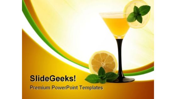 Glass With Cocktail Health PowerPoint Themes And PowerPoint Slides 0411 Glass With Cocktail Health PowerPoint Themes And PowerPoint Slides 0411
