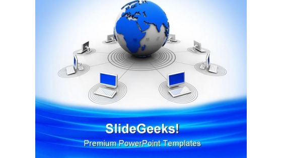 Global Connections Computer PowerPoint Templates And PowerPoint Backgrounds 0411