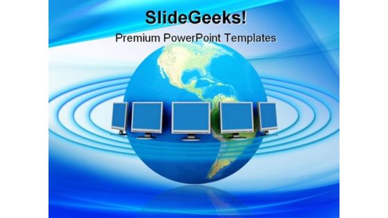 Global Network Concept Communication PowerPoint Themes And PowerPoint Slides 0411