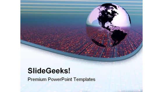 Global Technology Globe PowerPoint Templates And PowerPoint Backgrounds 0611
