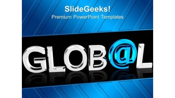 Global With At Symbol Marketing PowerPoint Templates Ppt Backgrounds For Slides 0213