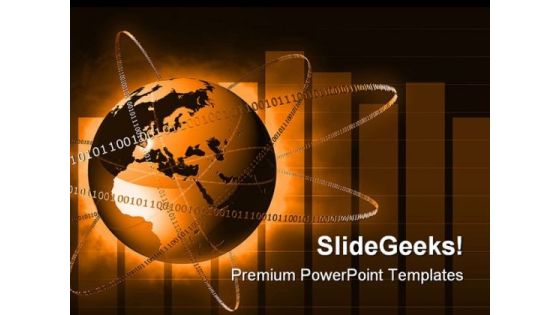 Globe And Binary Code Business PowerPoint Templates And PowerPoint Backgrounds 0311