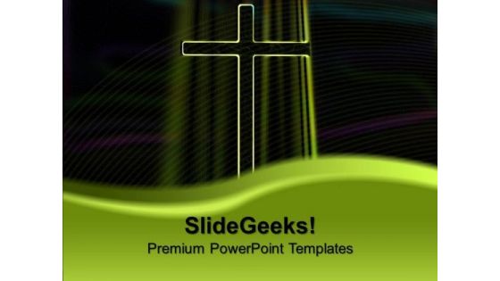 Glowing Cross Church PowerPoint Templates And PowerPoint Themes 0712 Glowing Cross Church PowerPoint Templates And PowerPoint Themes 0712