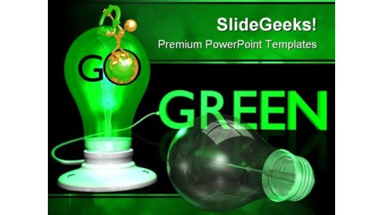 Go Green Earth PowerPoint Template 0510 Go Green Earth PowerPoint Template 0510