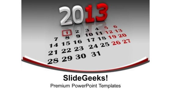 Go On Vacation This New Year 2013 PowerPoint Templates Ppt Backgrounds For Slides 0513