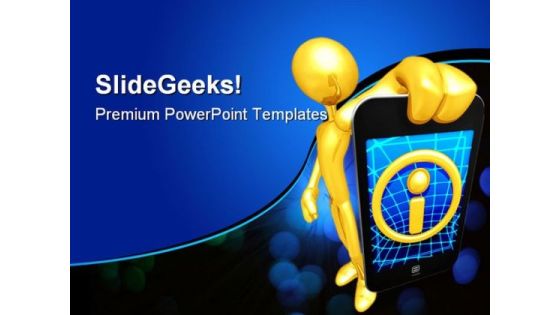 Gold Guy With Touch Screen Technology PowerPoint Templates And PowerPoint Backgrounds 0311 Gold Guy With Touch Screen Technology PowerPoint Templates And PowerPoint Backgrounds 0311