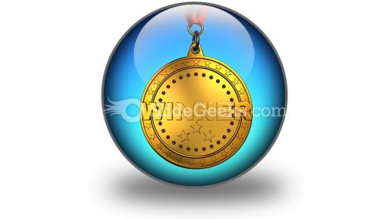 Gold Medal PowerPoint Icon C Gold Medal PowerPoint Icon C