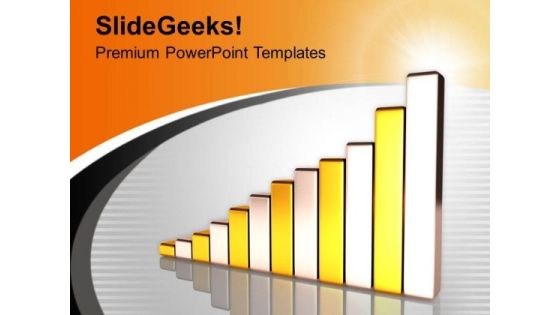 Golden And Silver Bar Graph Growth PowerPoint Templates Ppt Backgrounds For Slides 0213 Golden And Silver Bar Graph Growth PowerPoint Templates Ppt Backgrounds For Slides 0213