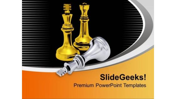 Golden And Silver Chess Pieces Business PowerPoint Templates Ppt Backgrounds For Slides 0113 Golden And Silver Chess Pieces Business PowerPoint Templates Ppt Backgrounds For Slides 0113