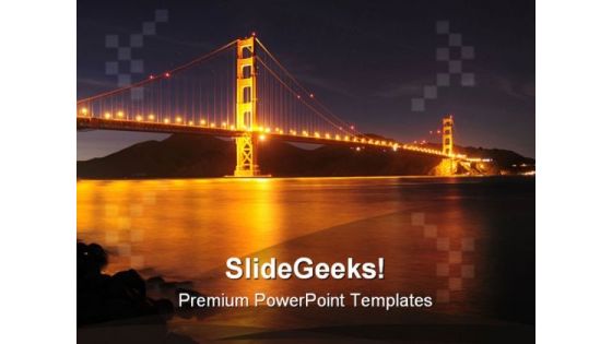 Golden Gate Bridge Beauty PowerPoint Templates And PowerPoint Backgrounds 0211