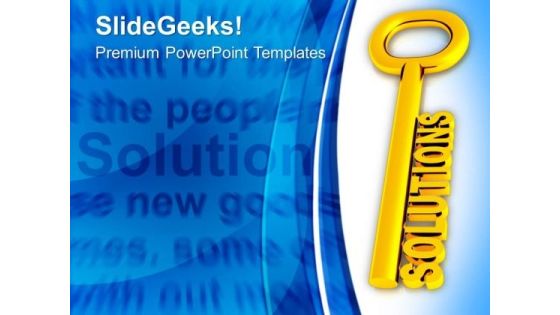 Golden Solution Key Concept Business PowerPoint Templates Ppt Backgrounds For Slides 1212