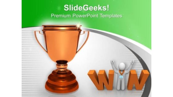 Golden Trophy With Winner Success PowerPoint Templates Ppt Backgrounds For Slides 0313 Golden Trophy With Winner Success PowerPoint Templates Ppt Backgrounds For Slides 0313