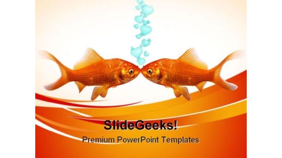 Goldfish In Love Animals PowerPoint Themes And PowerPoint Slides 0611 Goldfish In Love Animals PowerPoint Themes And PowerPoint Slides 0611