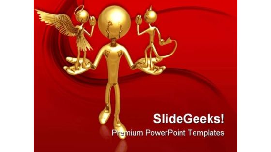Good Or Evil Metaphor PowerPoint Themes And PowerPoint Slides 0411 Good Or Evil Metaphor PowerPoint Themes And PowerPoint Slides 0411