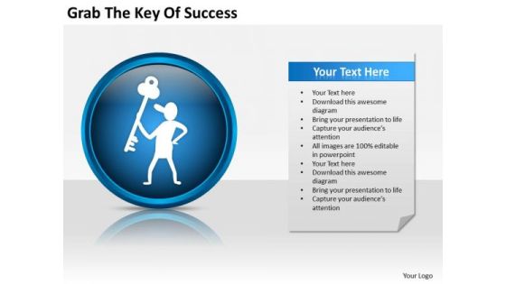 Grab The Key Of Success Ppt Business Plans For Start Ups PowerPoint Slides
