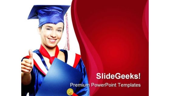Graduate Student Education PowerPoint Template 1010