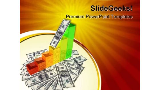 Graph With Dollar Money PowerPoint Templates And PowerPoint Backgrounds 0511