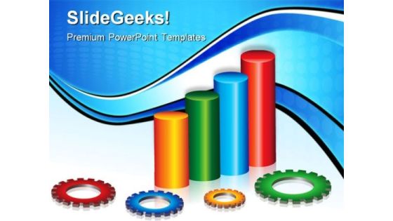 Graph With Gears Success PowerPoint Templates And PowerPoint Backgrounds 1211 Graph With Gears Success PowerPoint Templates And PowerPoint Backgrounds 1211