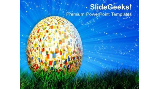 Graphic Patter Easter Egg PowerPoint Templates Ppt Backgrounds For Slides 0413