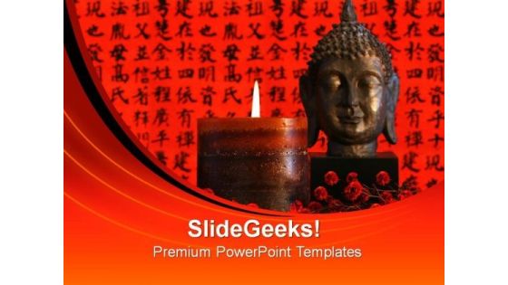 Great Buddha Worship Religion PowerPoint Templates And PowerPoint Themes 0812