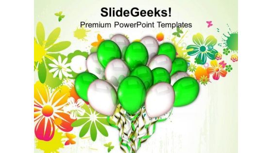 Green And White Balloons Entertainment PowerPoint Templates Ppt Backgrounds For Slides 0213 Green And White Balloons Entertainment PowerPoint Templates Ppt Backgrounds For Slides 0213