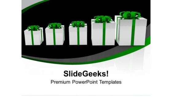 Green And White Gifts PowerPoint Templates Ppt Backgrounds For Slides 0213