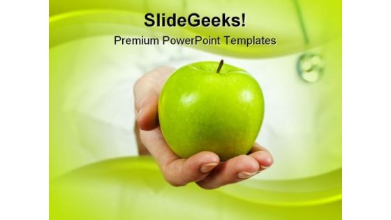 Green Apple Health PowerPoint Template 0610 Green Apple Health PowerPoint Template 0610