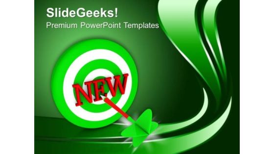 Green Dart With Concept Of New Product PowerPoint Templates Ppt Backgrounds For Slides 0413 Green Dart With Concept Of New Product PowerPoint Templates Ppt Backgrounds For Slides 0413