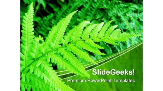 Green Fern Nature PowerPoint Themes And PowerPoint Slides 0411 Green Fern Nature PowerPoint Themes And PowerPoint Slides 0411