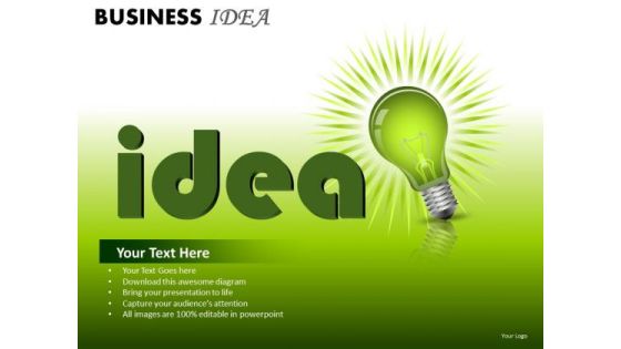 Green Idea PowerPoint Ppt Templates Green Idea PowerPoint Ppt Templates