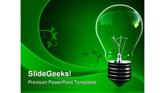 Green Light Eco Bulb Environment PowerPoint Templates And PowerPoint Backgrounds 0511 Green Light Eco Bulb Environment PowerPoint Templates And PowerPoint Backgrounds 0511