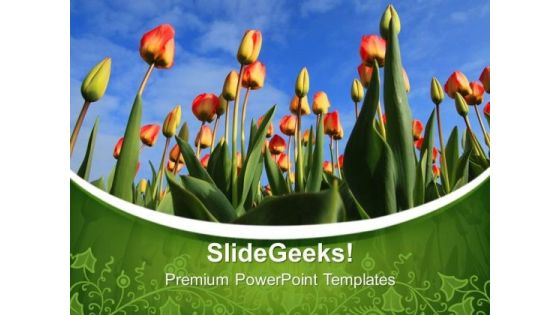 Green Nature Floral Image PowerPoint Templates Ppt Backgrounds For Slides 0713