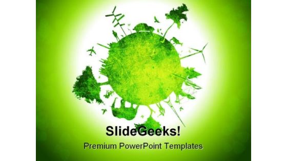 Green Planet Environment PowerPoint Template 0810 Green Planet Environment PowerPoint Template 0810