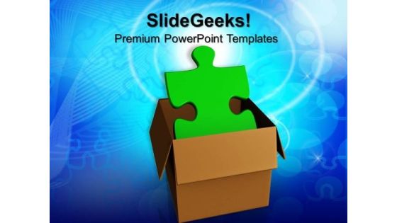 Green Puzzle In Carton Box Shapes PowerPoint Templates And PowerPoint Themes 0812 Green Puzzle In Carton Box Shapes PowerPoint Templates And PowerPoint Themes 0812