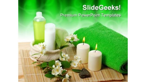 Green Spa Beauty PowerPoint Templates And PowerPoint Backgrounds 0311