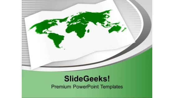 Green World Map In White Background PowerPoint Templates Ppt Backgrounds For Slides 0113 Green World Map In White Background PowerPoint Templates Ppt Backgrounds For Slides 0113