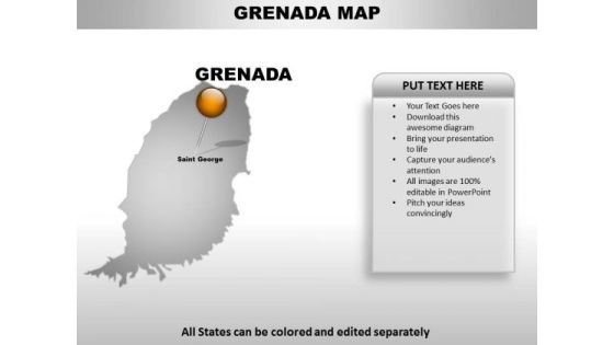 Grenada Country PowerPoint Maps