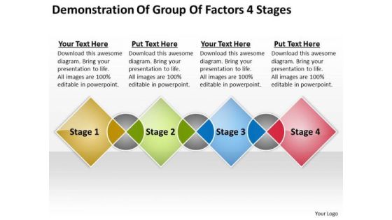Group Factors 4 Stages Business Plan Examples PowerPoint Templates
