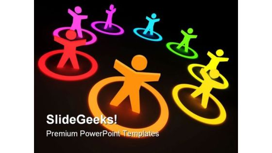 Group Of Colourful People Communication PowerPoint Backgrounds And Templates 1210