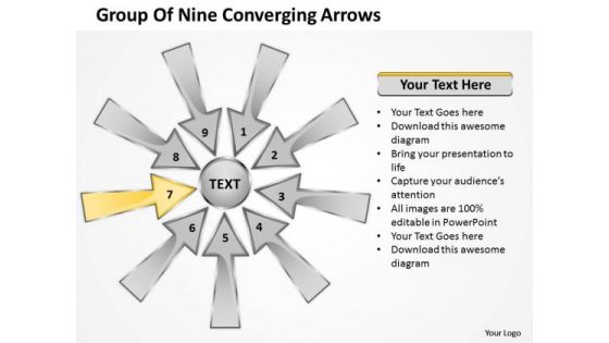 Group Of Nine Coverging Arrows Circular Cycle Process Network PowerPoint Slides Group Of Nine Coverging Arrows Circular Cycle Process Network PowerPoint Slides