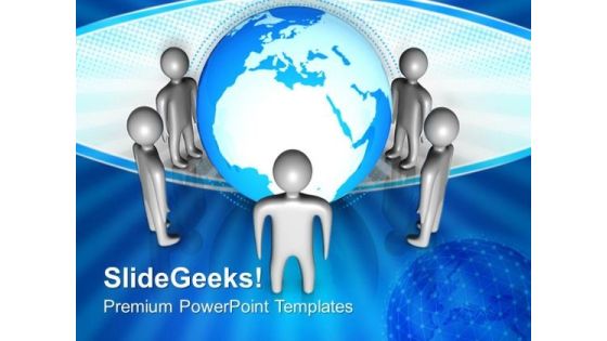 Group Of People Standing Around Globe Leadership PowerPoint Templates And PowerPoint Themes 0712 Group Of People Standing Around Globe Leadership PowerPoint Templates And PowerPoint Themes 0712