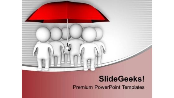 Group Of People Under Red Umbrella PowerPoint Templates Ppt Backgrounds For Slides 0413 Group Of People Under Red Umbrella PowerPoint Templates Ppt Backgrounds For Slides 0413