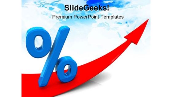 Growing Percent Symbol PowerPoint Template 0910 Growing Percent Symbol PowerPoint Template 0910